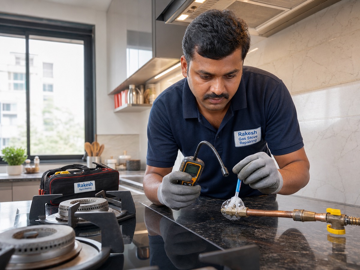 Gas Leakage Check by Rakesh Gas Stove Repairing